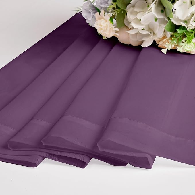 Chyhomenyc Plum Sheer Curtains 96 inches Long 2 Panels, Light Filtering Soft - Image 9