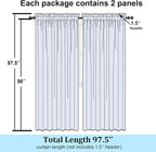 Simplebrand Sage Green Sheer Curtains 96 Inches Long, Light Filtering Rod - Image 2