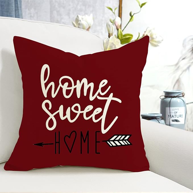 YCOLL Christmas Pillow Covers 18x18 Set of 4, Modern Sofa Throw Pillow Cover - Image 5