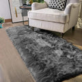 Latepis Dark Gray 2x5 Rug Runner Shaggy Machine Washable Faux Fur Rug Fluffy by Latepis