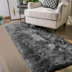 Latepis Dark Gray 2x5 Rug Runner Shaggy Machine Washable Faux Fur Rug Fluffy by Latepis