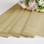 OWENIE Gold Sheer Curtains 84 Inch Length 2 Panels Set, Light Filtering Voile - Image 6