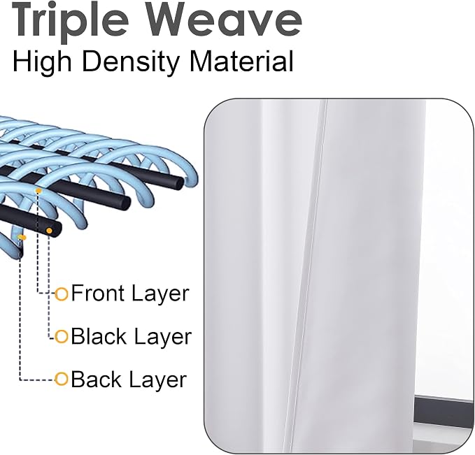 Chyhomenyc White Valances for Window, Light Filtering Short Curtains for - Image 5