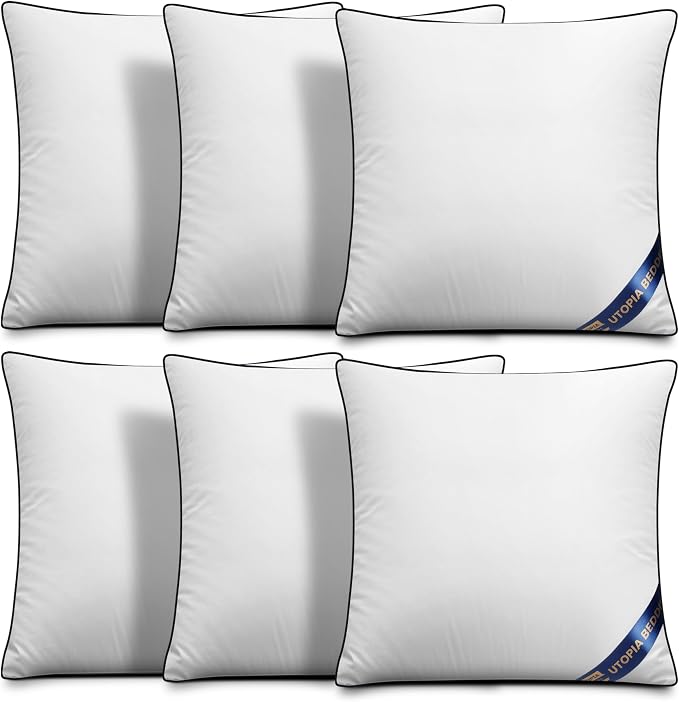 Utopia Bedding Throw Pillow Inserts, 16 x 16 Inches Decorative Indoor Pillows by UTOPIABEDDING