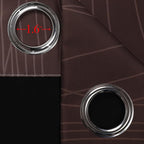 Estelar Textiler Brown and Greyish White Gradient Blackout Curtains - Image 7