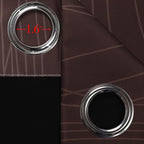 Estelar Textiler Brown and Greyish White Ombre Blackout Curtains 54 Inch Length - Image 7
