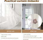 SRG 4pcs Handmade Rope Curtain Tiebacks | Boho Flower Curtain Holdbacks | - Image 5