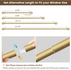 Curtain Rods 32 to 58 Inches, USFOOK 7/8 Inch Telescoping Splicing Drapery Rods - Image 8