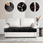 Leather Look Couch Cushion Covers Sofa Seat Slipcovers Sets Couches Furniture - Image 6