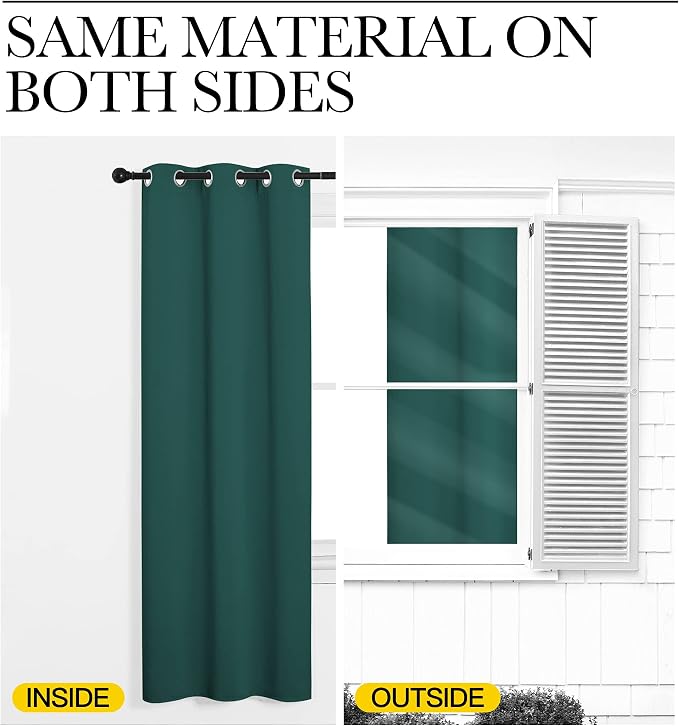 NICETOWN Christmas Curtain Panels Blackout Draperies Decoration, Thermal - Image 6