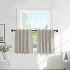 PONY DANCE Blackout Short Cafe Curtains, Privacy Light Block Small Window by PONYDANCE