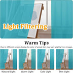 Gwine Turquoise Sheer Curtains for Living Room 45 inches Long, Short Voile - Image 5