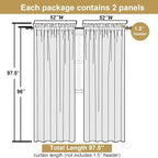 Lecloud Leia Blush Pink Sheer Curtains 96 Inches Long 2 Panels, Airy Leaf - Image 2