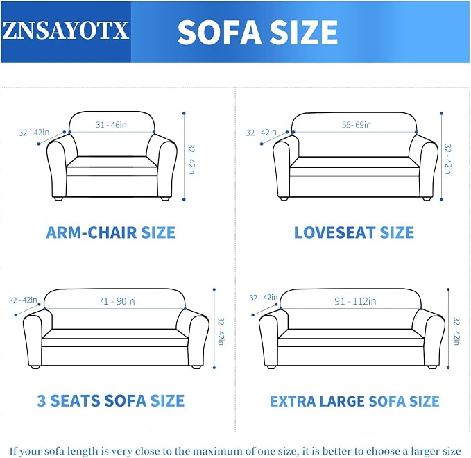 ZNSAYOTX 1 Piece Jacquard Couch Covers - Image 5