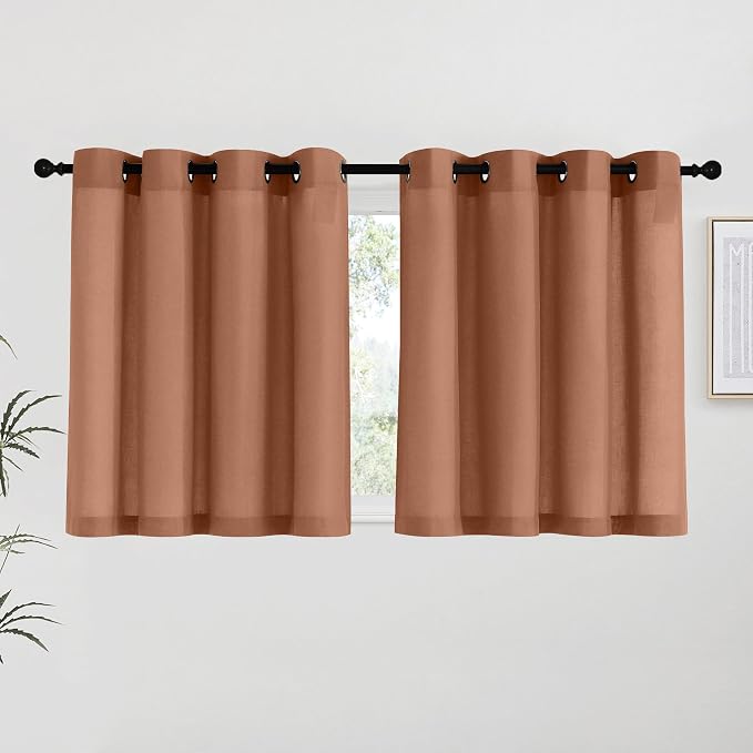 NICETOWN Caramel Linen Curtains by NICETOWN