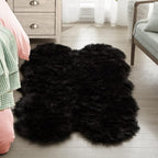 ORINOVA Black Shag Faux Fur 4x6 Area Rugs - Image 5