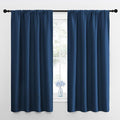 NICETOWN Kitchen Curtains, Short Blackout Drapes, Moroccan Blue, Thermal by NICETOWN