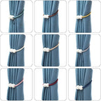 Melaluxe 2 Pack Magnetic Curtain Tiebacks, Decorative Curtain Holdbacks - Image 4