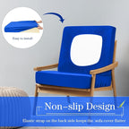 Newwiee Set of 4 Stretch Patio Cushion Covers Sofa Couch Seat Chair Slipcovers - Image 5