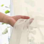 OVZME Cream Sheer Curtains 84 Inches Long 2 Panels - Image 5