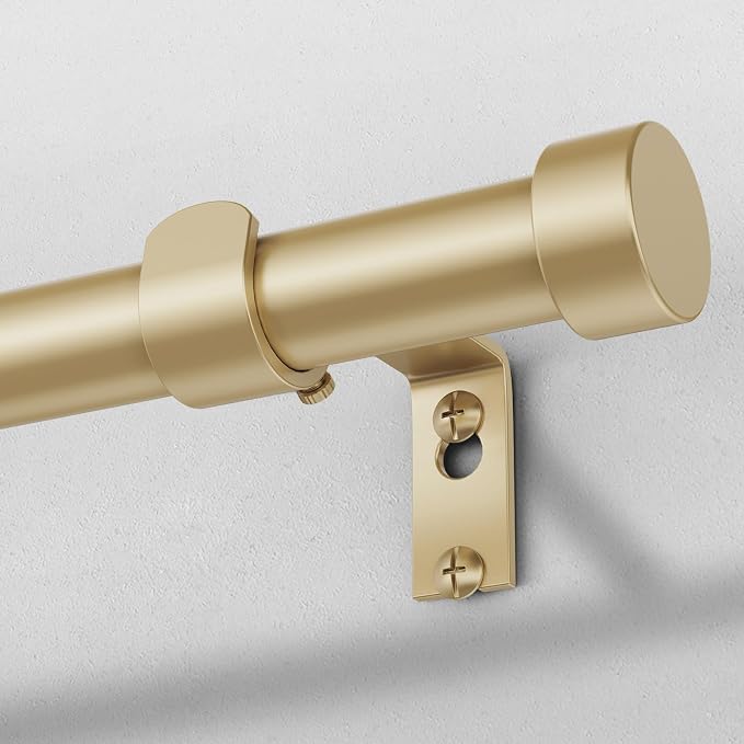 VOIIY Gold Curtain Rods for Windows 18 to 42 Inch, Size:18-42 Inch by VOIIYCurtainRods