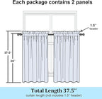Simplebrand Chocolate Sheer Kitchen Curtains 36 Inch Length Tier Curtains 2 - Image 7