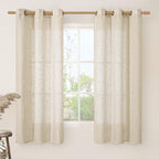 LAMIT Sheer Linen Curtains 63 inches Length by LAMIT