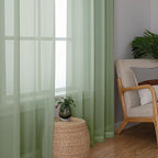 Aiyufeng Long Sheer Bedroom Curtains 2 Panel Sets 108" Inch Length - Image 2