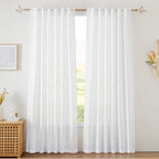 RYB HOME Sheer Curtains White 90 inches Long by RYBHOME