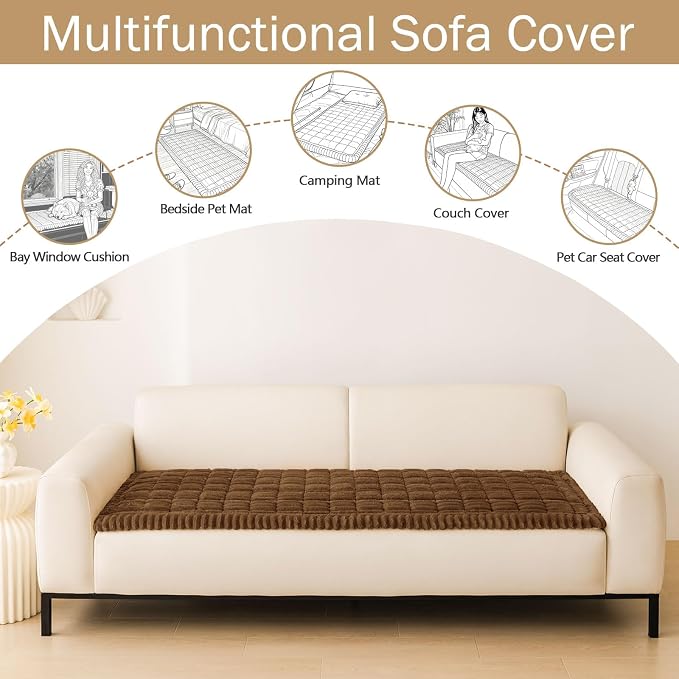 hyha Couch Covers for Dogs Washable, Non Slip Plush Dog Sofa Protectors - Image 3