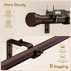 YaFex Curtain Rods 32-84 Inch, Heavy Duty 1 Inch Adjustable Curtain Rod - Image 4