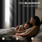Joydeco Blackout Patio Sliding Door Curtains 96 Inches Long, Grommet Privacy - Image 6