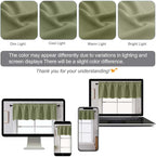 Chyhomenyc Sage Green Valances for Window, Room Darkening Short Curtains for - Image 8