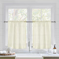 DWCN Ivory Sheer Curtains for Kitchen Windows by DWCN