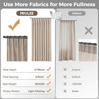 MIULEE Pinch Pleated Thick Linen Curtains 84 Inches Long 2 Panels - Image 6