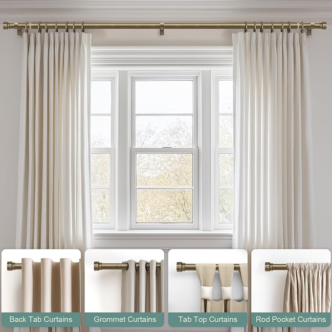 Lootkell 2 Pack Antique Bronze Curtain Rods - Image 5