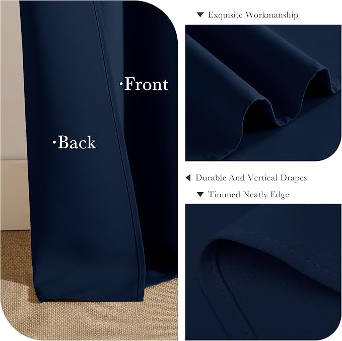 PONY DANCE Blue Black Out Curtains 84 inches - Image 6