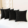 CaliTime Throw Pillow Covers Decorative 18 X 18 Inches Pack of 4 Cozy Chenille by CaliTime