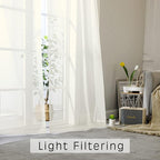 OWENIE Short Sheer Curtains 24 Inches Long 2 Panels - Image 2
