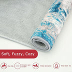 KOZYFLY Modern Abstract Runner Rug 2x6 Turquoise/Beige/Grey/Yellow Runners - Image 6