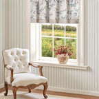 jinchan Linen Kitchen Valance for Windows 16 Inch Floral Double Layer Valance - Image 4