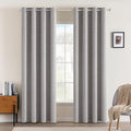 MIULEE Linen Texture Curtains for Bedroom Solid 100% Blackout Thermal Insulated by MIULEE