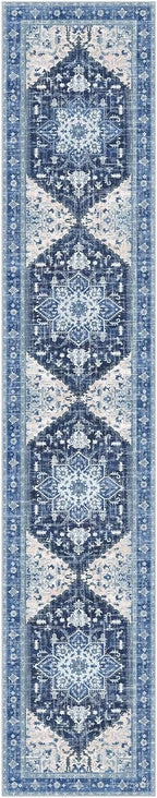 Yamaziot Washable Runner Rug, 2x10 Non-Slip Boho Vintage Hallway Rug Runner - Image 2