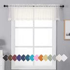 Chyhomenyc Sheer Window Valance Curtains, Light Filtering Valances Windows by Chyhomenyc