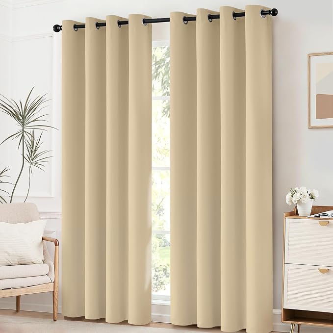 Yakamok Blackout Curtain Panels Themal Insulated Grommet Winow Curtains - Image 2