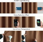 MIULEE Back Tab Blackout Curtains 90 Inch Long 2 Panels Set - Image 5