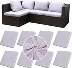 8Pcs Stretch Velvet Patio Cushion Cover, by BIETYONE