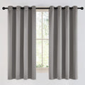 NICETOWN Chrome Gray Bedroom Curtains 63 inch Length 2 Panels, Grommet Window by NICETOWN