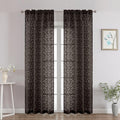 Chyhomenyc Chocolate Sheer Curtains 84 Inch Length 2 Panels Set, Light by Chyhomenyc