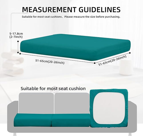 14Pcs Outdoor Cushion Covers, Patio Cushion Covers, Stretch Elastic Slipcovers - Image 2